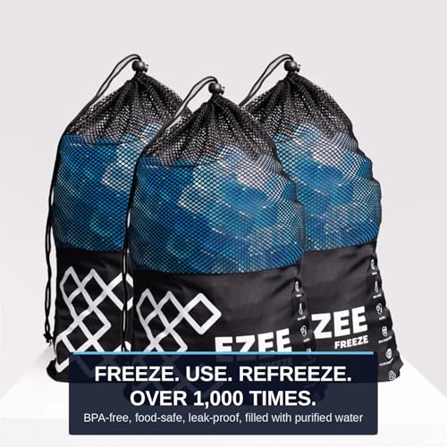Reusable Ice Cubes for Coolers - Mega Freeze 10.5 lb Pack, Food Safe & Reusable