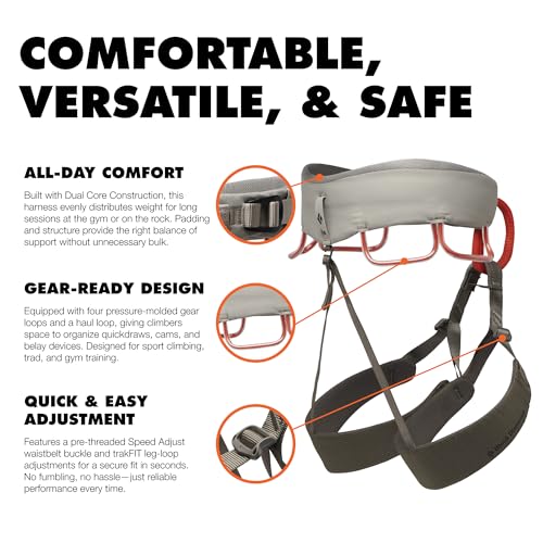 Black Diamond Men's Momentum Climbing Harness Moonstone LG (33-36" Waist)
