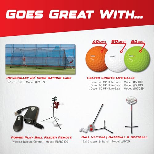 Heater Slider Lite 360 Baseball Pitching Machine with Automatic Ball Feeder