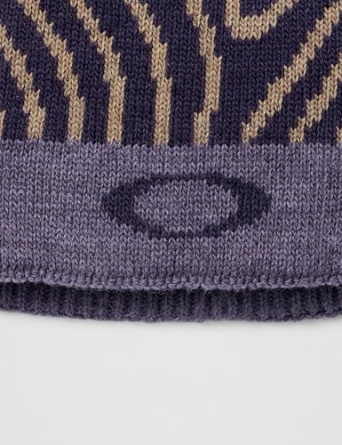 Nordic Tassel Beanie for Men - Toadstool Norway Pattern, One Size