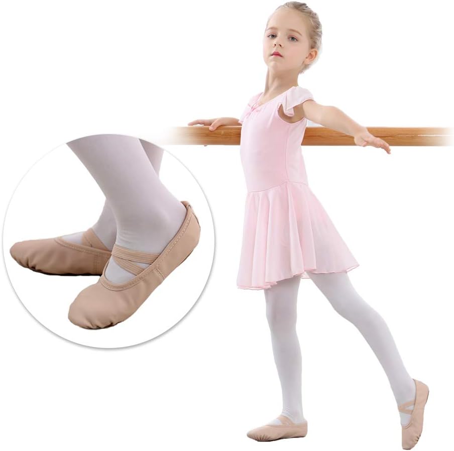 Stelle Ballet Shoes - Soft Leather Toddler & Kids Ballet Slippers | Comfortable Dance Footwear