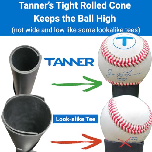 Heavy Adjustable Baseball & Softball Batting Tee with Weighted Claw Base