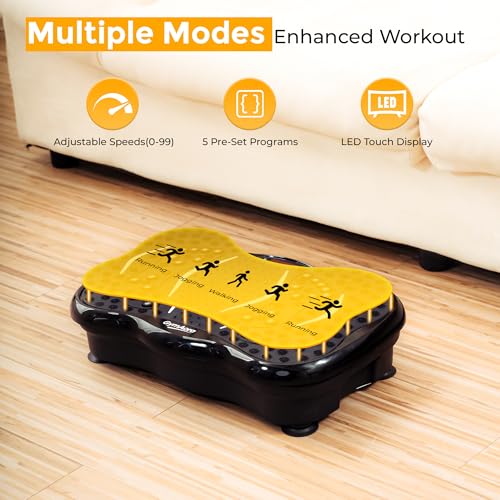 GymAora Whole Body Vibration Exercise Machine 330LBS Capacity, 120 Speed Levels