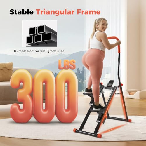 Black Adjustable Home Stepper Machine with Large Non-Slip Pedals - 2.0 Version