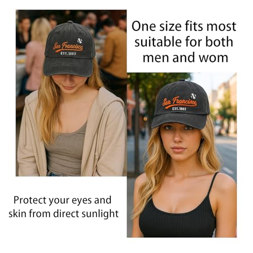 Vintage Embroidered Cap Hat for Men Women Teenagers - San Francisco Style