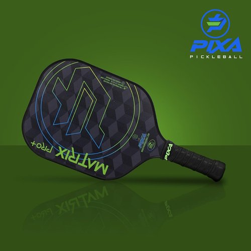 PIXA Matrix Pro Plus T-700 Carbon Face, 16mm, Friction Surface, Intermediate/Professional, Great Power, Control, Spin! USAPA Approved, Great Gift!