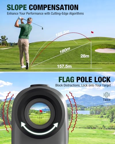Mossy Oak Golf Rangefinder with Slope Switch 1200Y Long Range & HD View