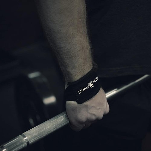 Astra Fitness Lifting Straps for Weightlifting, Bodybuilding, Powerlifting, Strength Training, & Deadlifts - Padded Neoprene with 18 inch Cotton (Lifting Strap,Black)