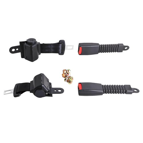 Golf Cart Seat Belts Retractable Universal Seat Belts Kit for Club Car EZGO Yamaha 40" 2 Set Safety Harness Durable Easy Installation Vehicle Accessory