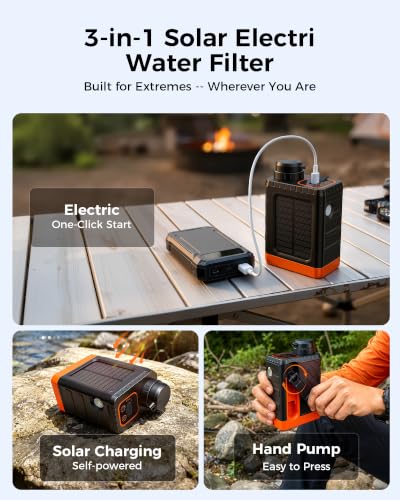 Portable Electric Water Filter Pump for Survival & Emergency Use
