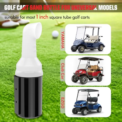 1PCS Golf Cart Sand Bottle Holder with Bracket 35oz Capacity for Yamaha Club Car EZGO - No Drilling
