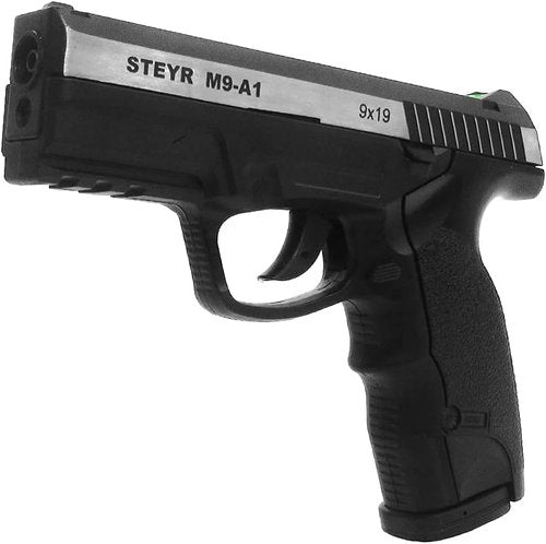 ASG Steyr M9-A1 .177 Caliber Steel BB Gun - Non-Blowback Air Pistol in Silver/Black