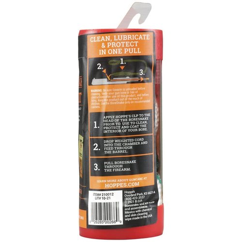 Hoppes Boresnake CLP Cleaning Kit for 12 Gauge Shotgun, Gun Snake for Gun Cleaning Kit (210012)