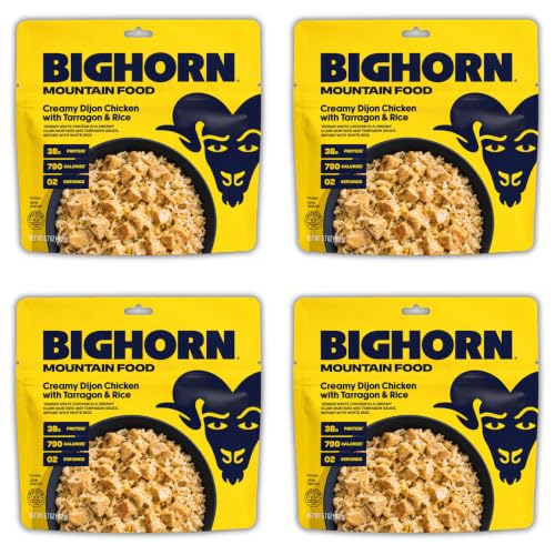 BIGHORN Mountain Food Creamy Dijon Chicken with Tarragon & Rice - 4 Pack