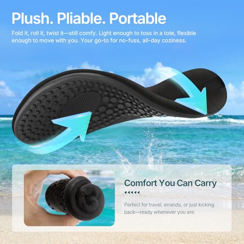 Water Shoes for Women Men Swim Pool Beach Camping Vacation - Tanamo, 5-6 Women / 4-5 Men, Black