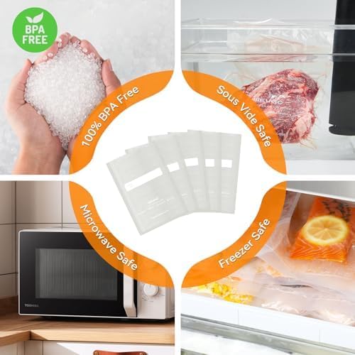 Wevac Vacuum Seal Rolls - 6''x100' & 8''x100' BPA-Free Bags with Cutter | Ideal for Food Storage & Sous Vide