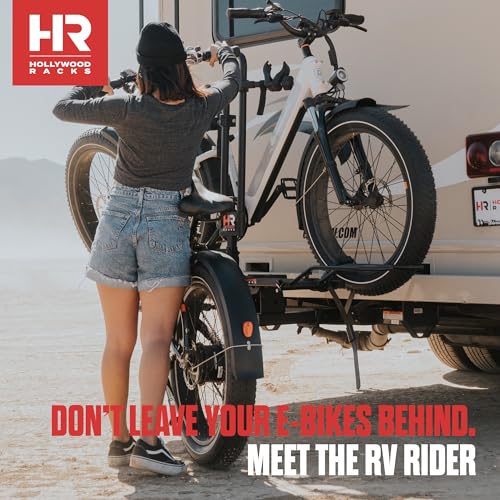 Electric Bike Hitch Rack for RV, 2 E-Bikes Up to 80 lbs Each - Heavy Duty Tow Hitch Carrier