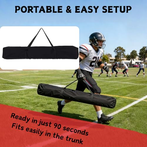 7x7ft Football Throwing Net with 5 Targets Portable QB Training Equipment