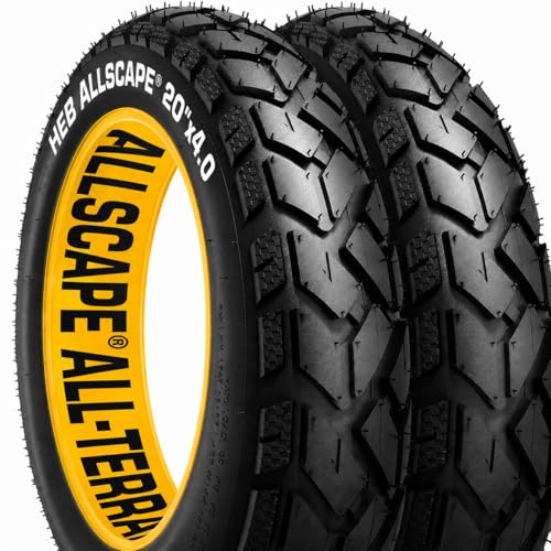 Happy Ebikes 20x4 Fat Ebike Tires All-Terrain Tread 2 Pack - Durable Puncture-Resistant
