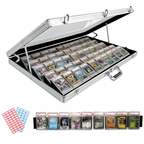 Large Card Display Case for Sports & Trading Cards - 34x22 Inch Aluminum Frame