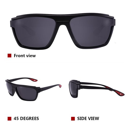 MALIDAK Polarized Sunglasses for Men, Lightweight Sports Sun Glasses with UV Protection for Cycling Driving Fishing