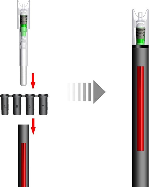 G Lighted Nocks - 6PCS Mini Crossbow Bolts with Half-Moon Design | Fits .165 to .246 Diameter
