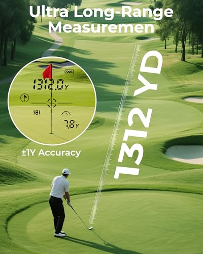 CIGMAN Golf Range Finder 1312 Yards with Magnetic Mount & Slope