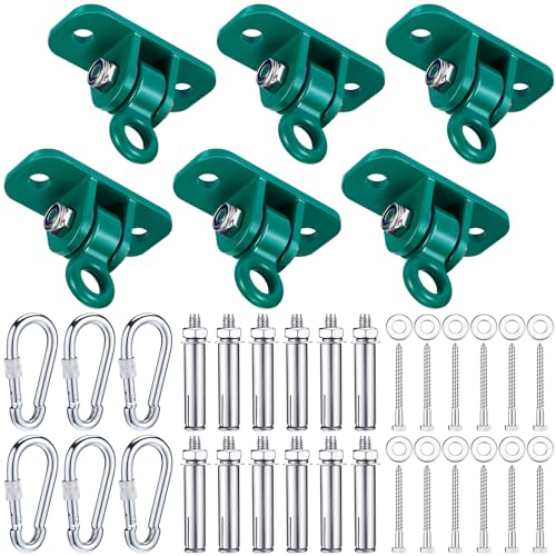 Tandefio Green 6-Piece Swing Hanger Set for Indoor Outdoor Use