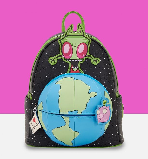 Loungefly Nickelodeon Invader Zim Glow-in-the-Dark Mini Backpack