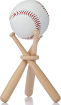 Honoson Baseball Display Stand - Wooden Bat & Ball Holder for Sports Lovers | Centerpiece Decor (1 Pack)