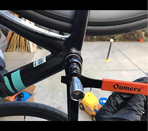 Oumers Bike Crank Extractor and Bottom Bracket Remover with 16mm Spanner Wrench, Bicycle Removal Tool Puller Tool-Bike Crank Arm Remover Spanner Repair Tools Kit