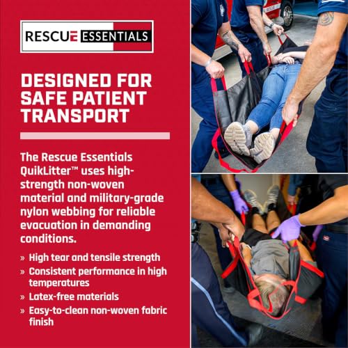 Emergency Rescue Patient Stretcher - 500 lb Capacity, Lightweight & Compact