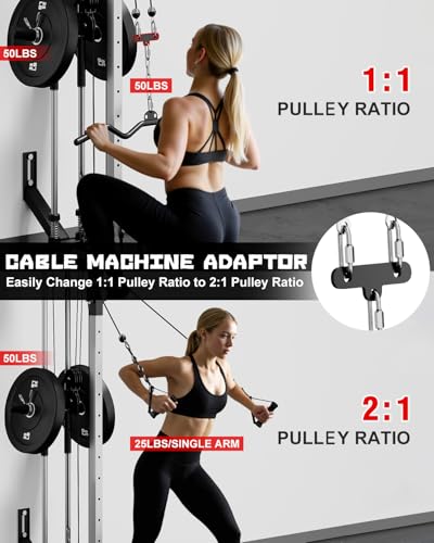 Wall Mount Cable Station WM1 Cable Crossover Machine with 17 Heights - BK Variant