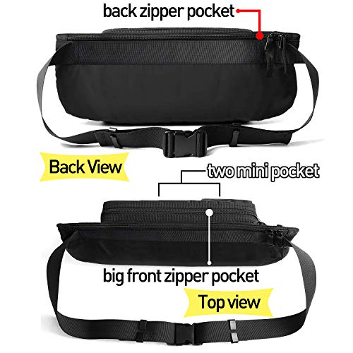 SEAFEW Mini Crossbody Bag Shoulder Bag for Men Women Black