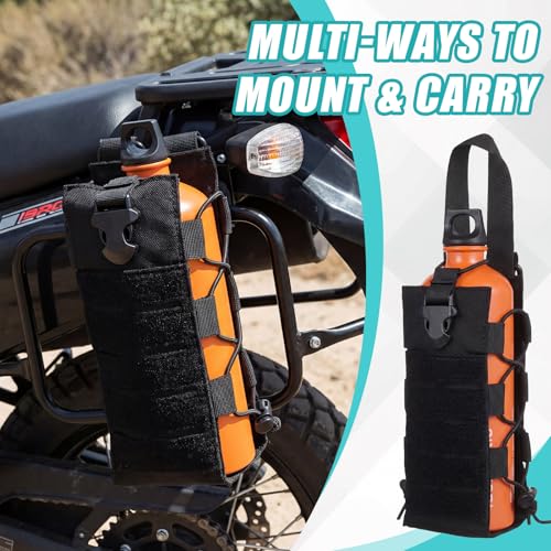 2 Pack Fuel Bottle Holder Black Stylish Style Rugged Durable Motorcycle Gear