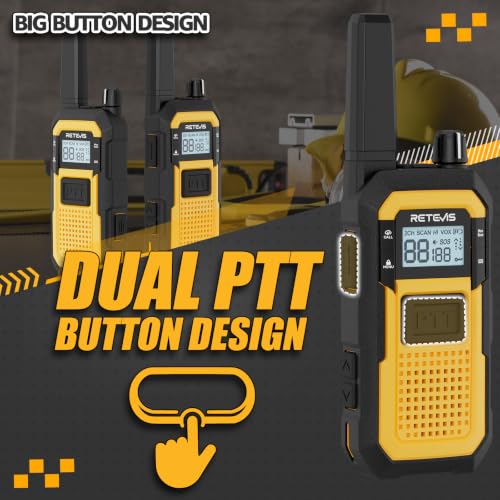Retevis RB48 FRS Long Range Walkie Talkies MIL-STD-810H, IP67 Waterproof, No Earpiece