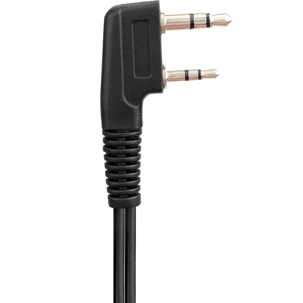Retevis Walkie Talkie Earpiece with Mic, Big PTT Headset with Long Wire, 2 Pin, for RT22 RT68 RT21 H-777 RT86, Compatible with Pxton Baofeng BF-888S Kenwood 2 Way Radio, Two Way Radio Headset(1 Pack)