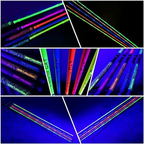 Glow Catfish Fishing Rod 7' Medium - Yellow - Night Fishing Cast Rod