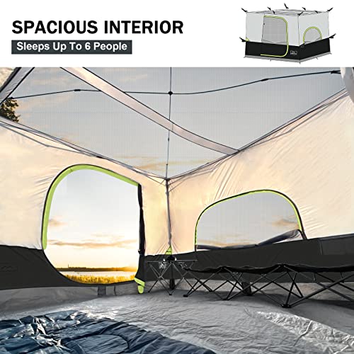 Black Camping Inner Tent for Pop Up Canopy - Vented Roof, Fits 10x10