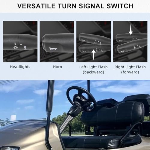 KAKSEY Golf Cart LED Headlight & Tail Light Kit with Turn Signals for EZGO 2014+