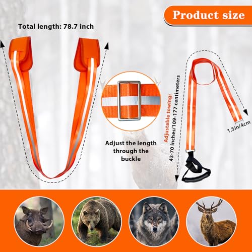 Adjustable Deer Drag Strap and Harness 500lbs Load Capacity