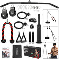Mikolo Weight Lifting Pulley System for Full Body Home Gym, Adjustable Cable & Attachments