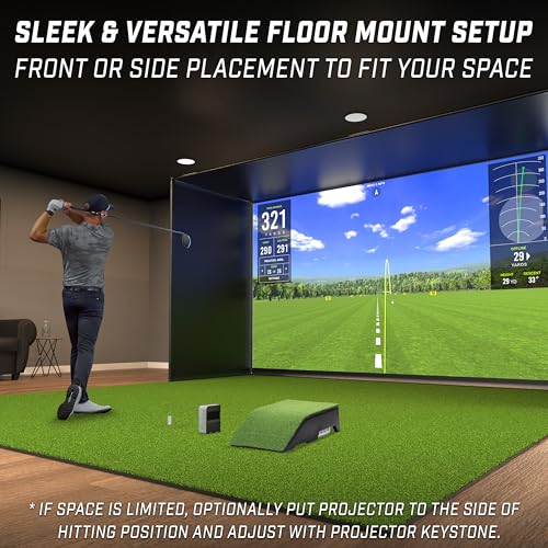Golf Simulator Projector Cover with Turf Floor Mount for LED Projectors