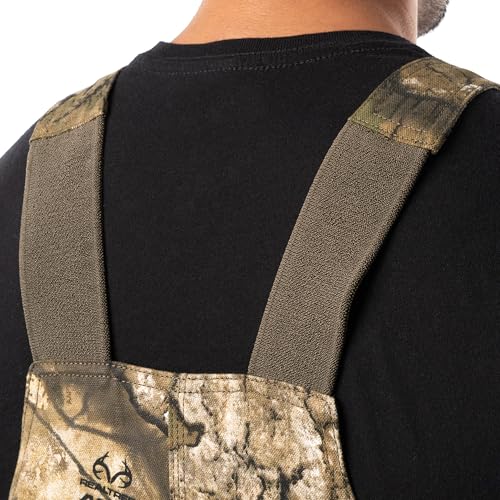 Realtree Men's Insulated Flex Duck Bibs XL - Realtree APX Hunting Overalls