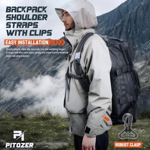 Black Padded Backpack Shoulder Strap Replacement Comfort & Ventilation