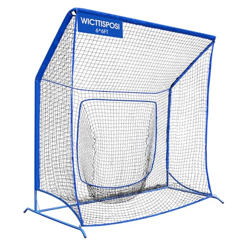 6x6FT Baseball Softball Batting Cage Net with Blocking System - Practice Training