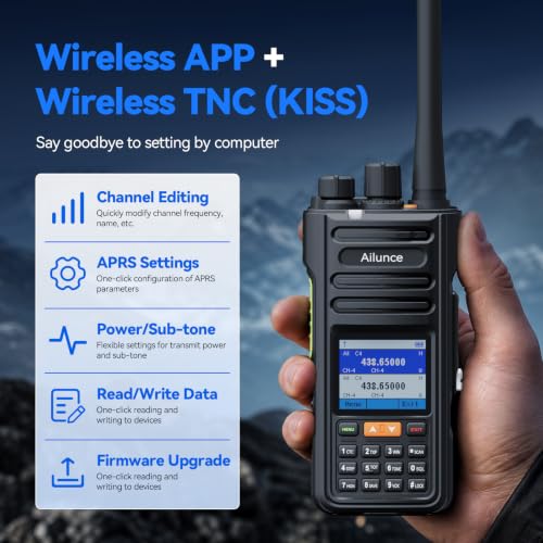 Retevis Ailunce HA2 APRS GPS Ham Radio with Bluetooth & App Control - 1 Pack