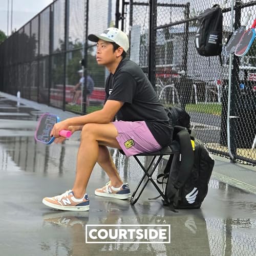 Courtside Pickleball Backpack with Fold-Out Seat and Water Bottle Pockets