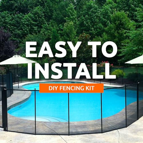 Life Saver Pool Fence DIY Section Kit Black 4x12 Feet Safety Mesh Fence