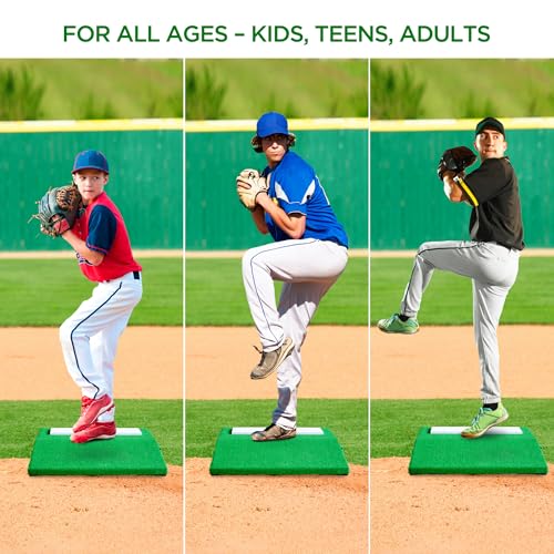 Portable Baseball Pitching Mound with Hard Rubber for Youth & Adults